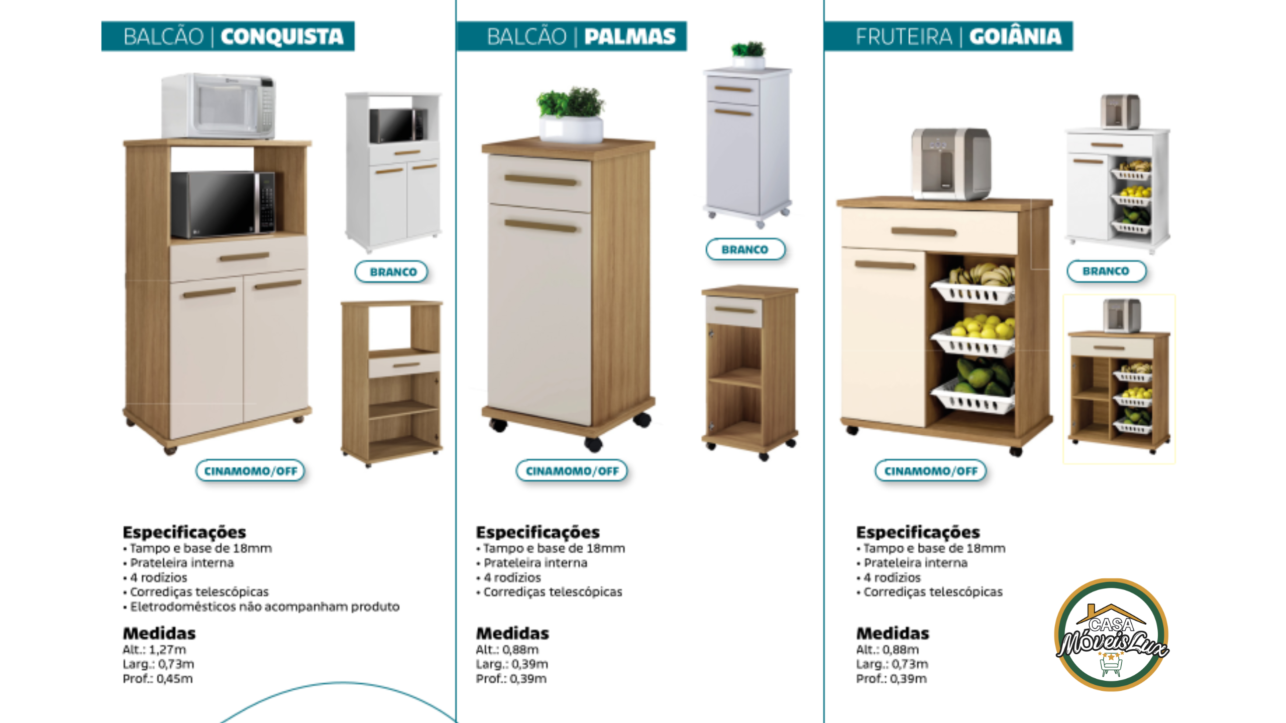 BALCÃO CONQUISTA & BALCÃO PALMAS & FRUTEIRA GOIÂNIA