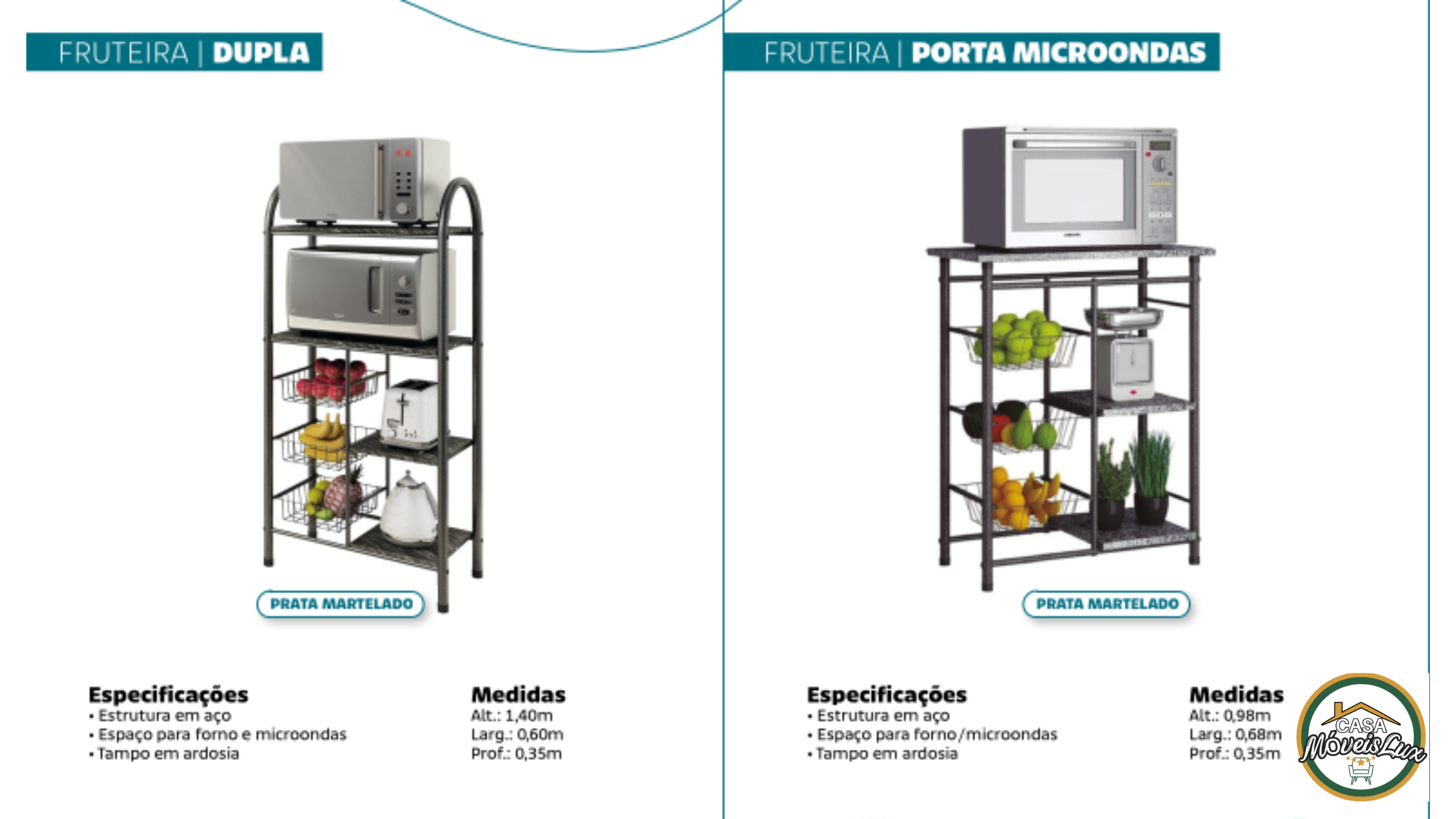 FRUTEIRA DUPLA & FRUTEIRA PORTA MICROONDAS