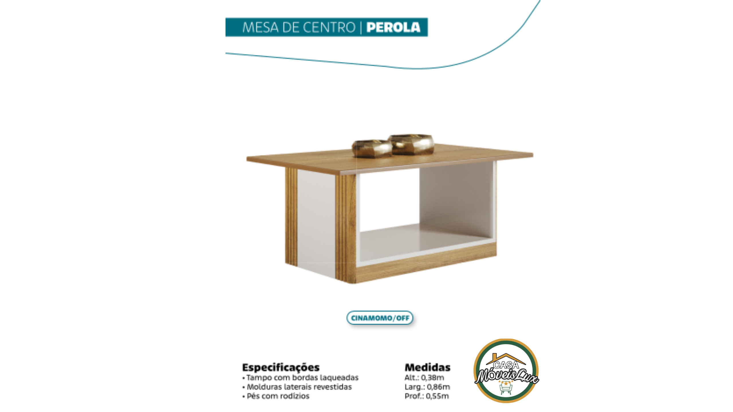 MESA DE CENTRO PEROLA